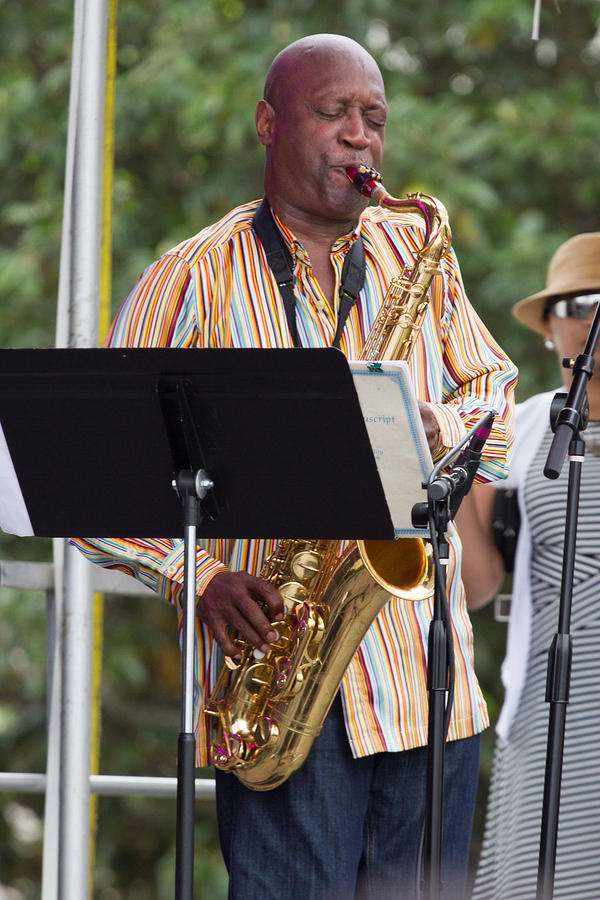 Gary Brown on saxophone