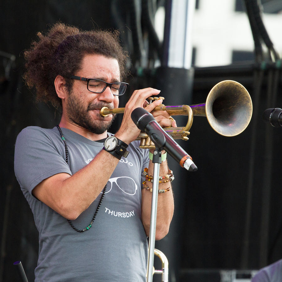 Ashlin Parker on trumpet
