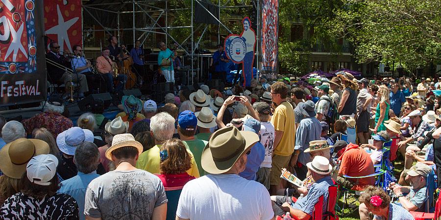 John Boutte on the Jackson Square stage