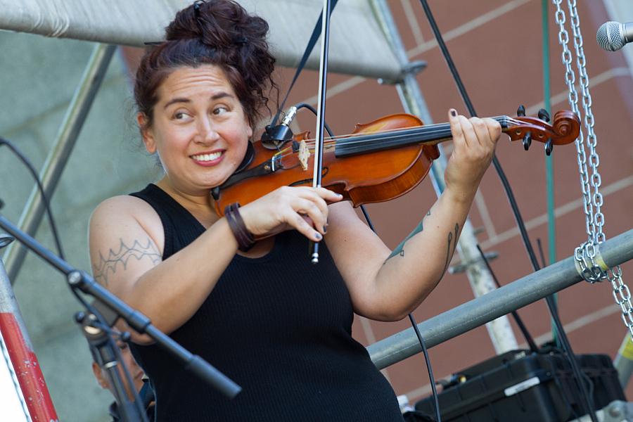 Denise Bonis on violin