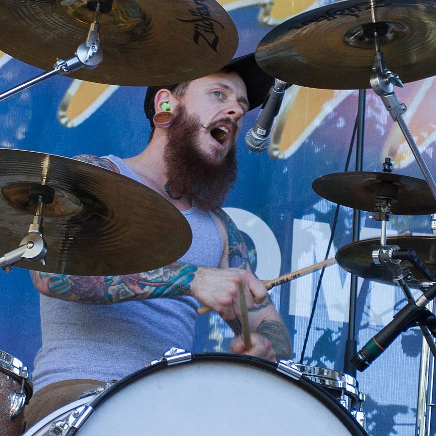Joe Lilly on drums