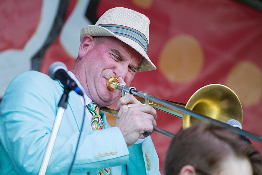 Maurice Trosclair on trombone