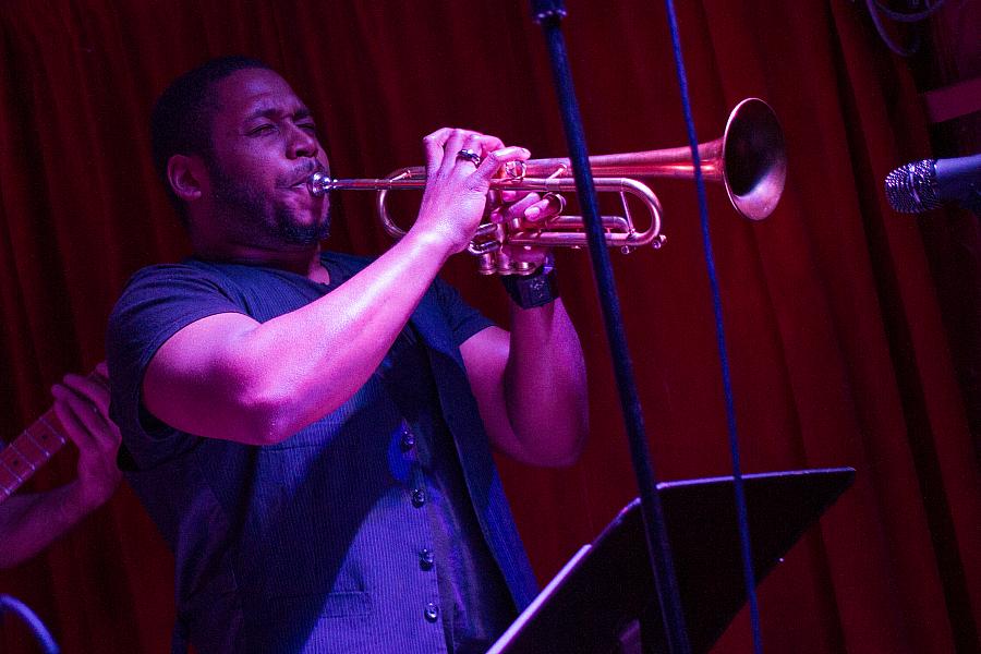 Ricio Fruge on trumpet