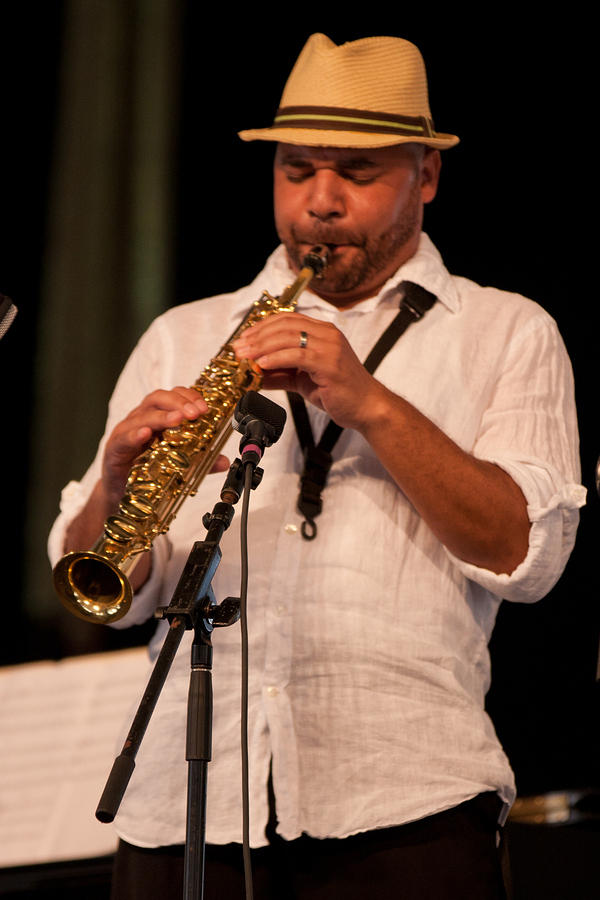 Derek Douget on soprano sax