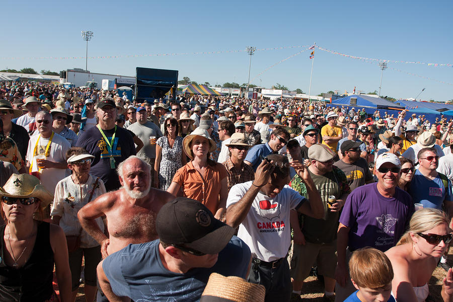 Crowd at Jazz Heritage stage