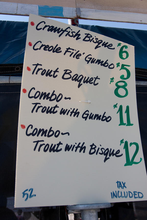 Baquet’s Li’l Dizzy’s Café menu