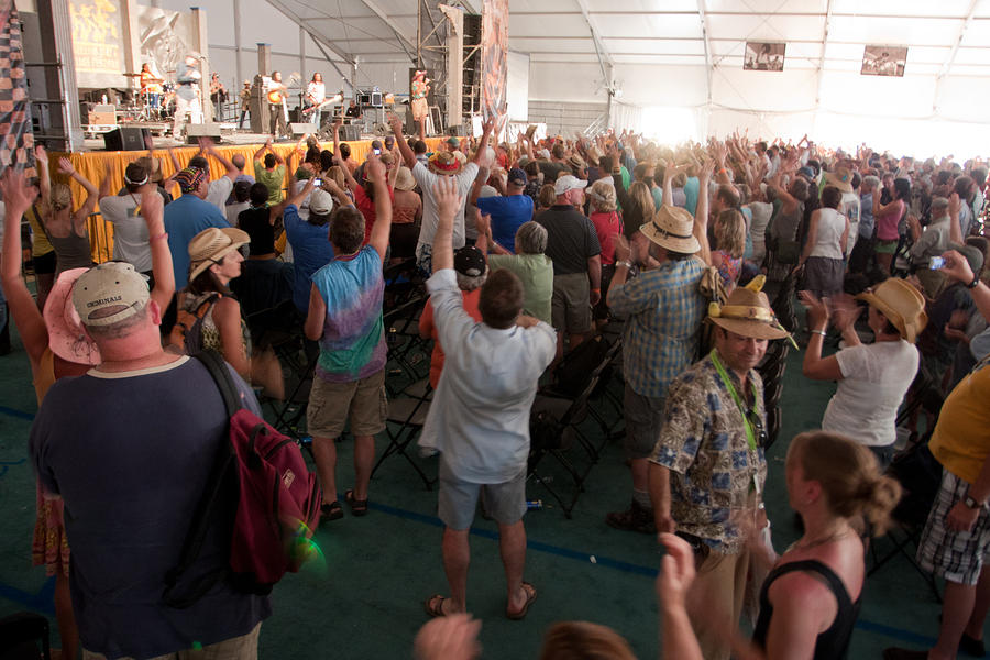 Blues tent crowd