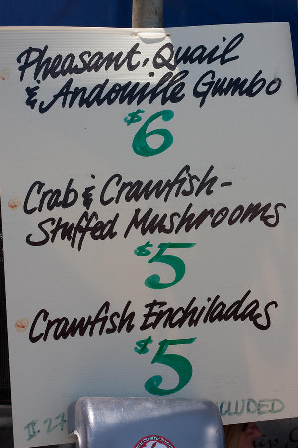 Prejean's Restaurant menu