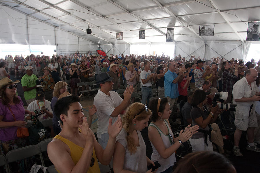 Jazz tent crowd