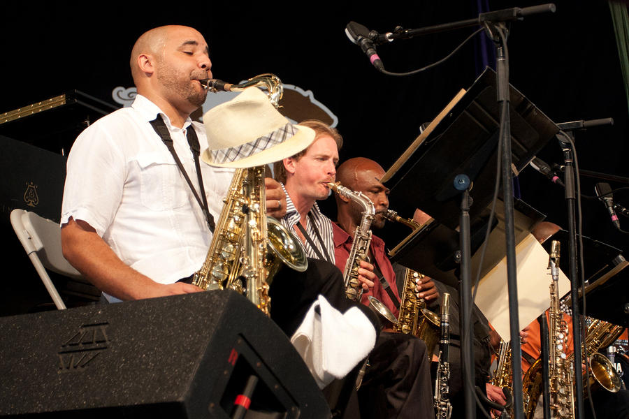 Derek Douget on sax