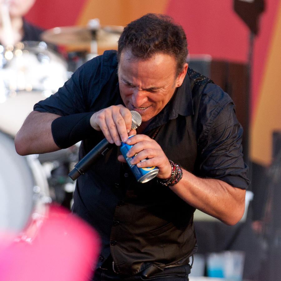 Bruce opens a beer