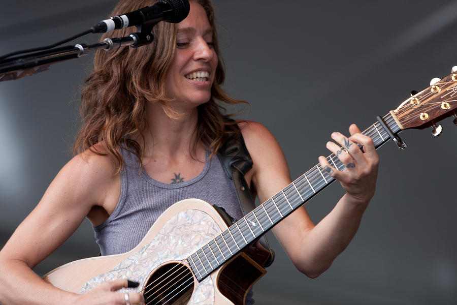 Ani DiFranco on guitar
