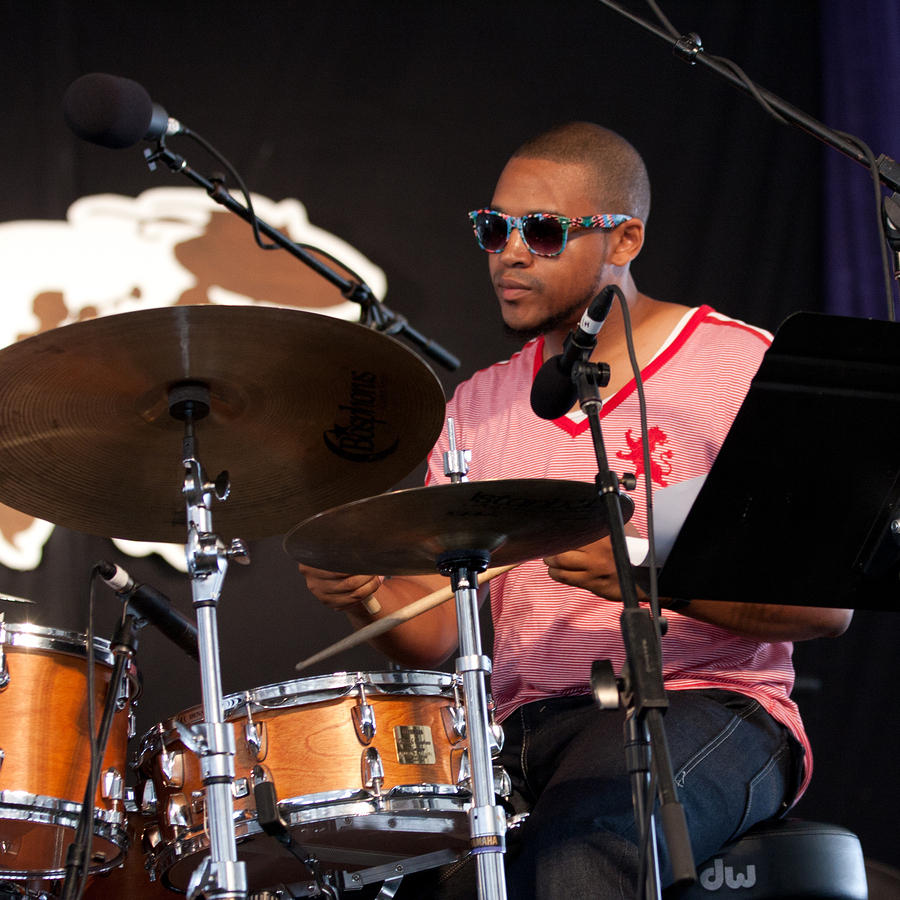 Darrian Douglas on drums