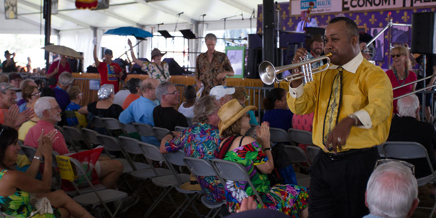 Jamil Sharif on trumpet