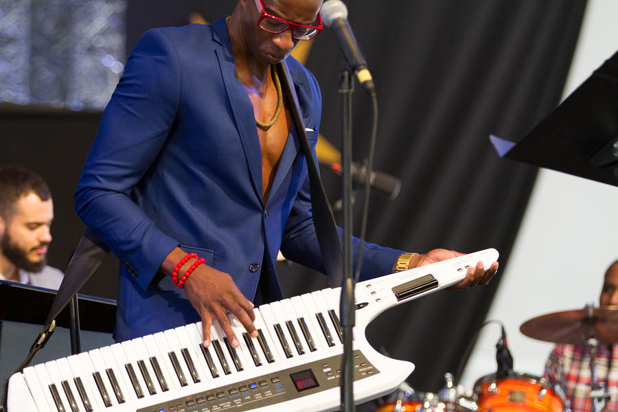 Kyle Roussel on keytar