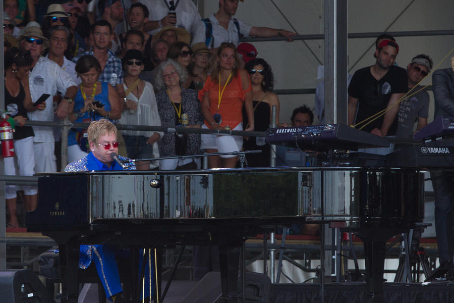 Elton John on piano