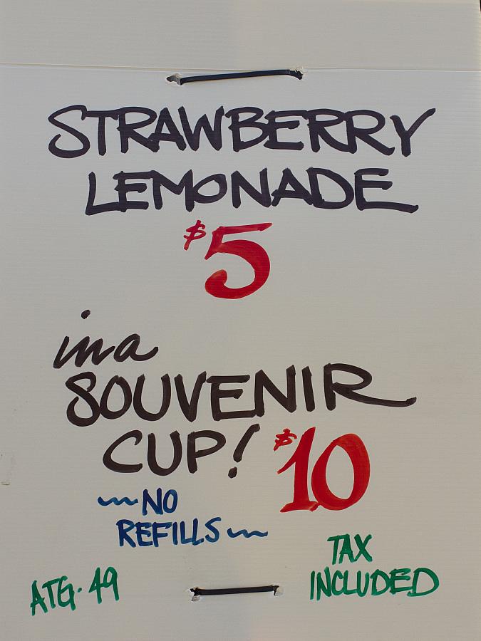 Strawberry Lemonade menu