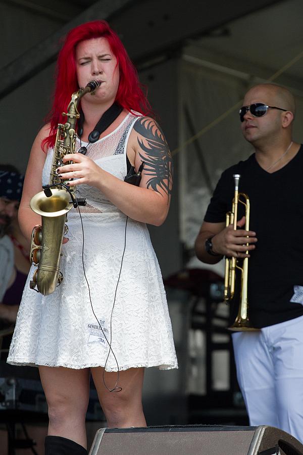 Sage Rouge on saxophone