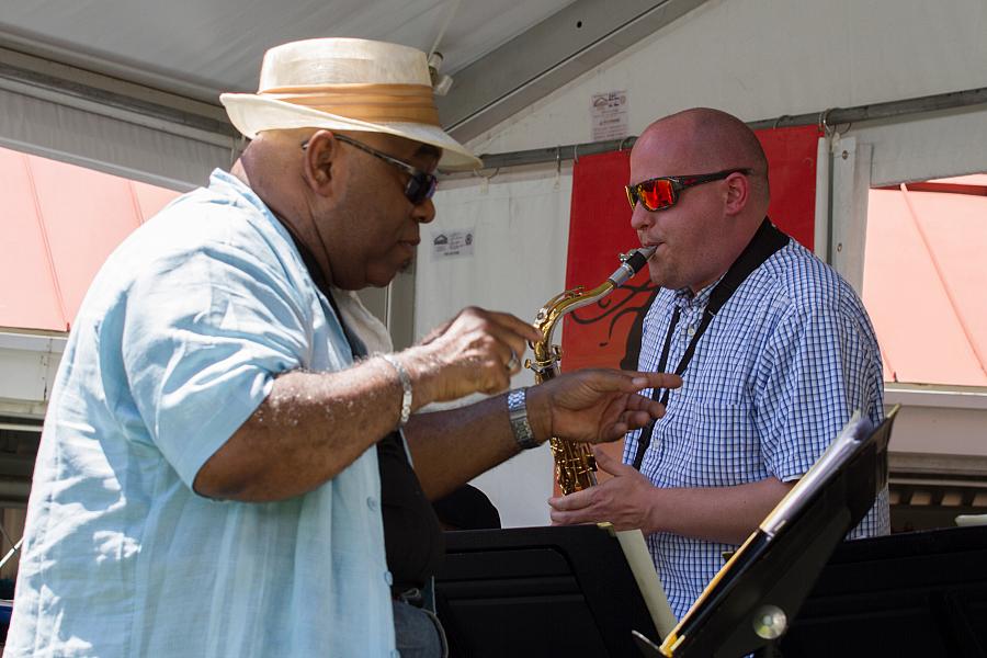 Marcus Ballard on tenor sax