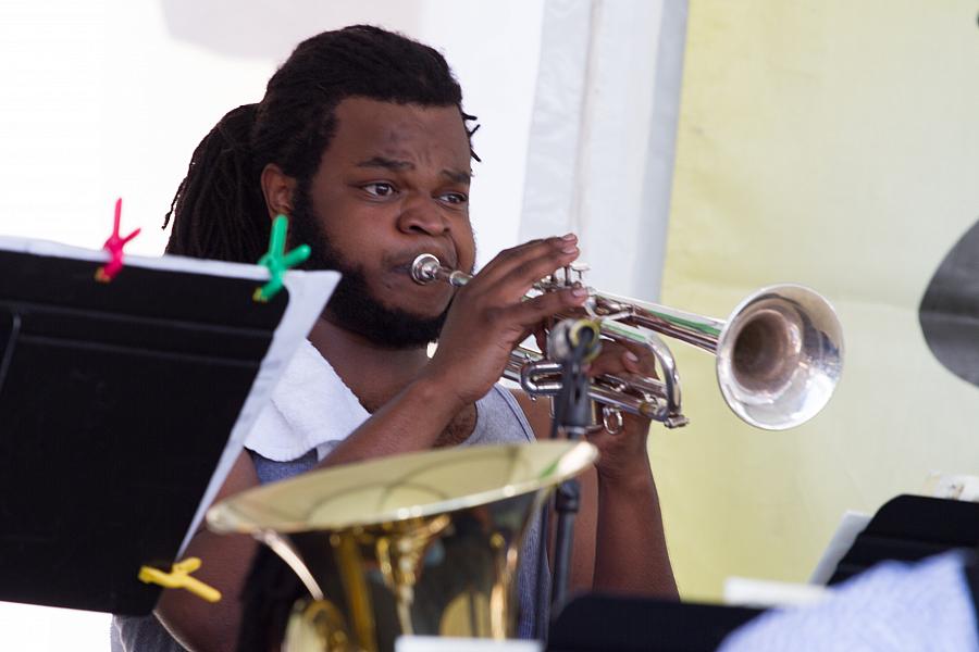 Chris Cotton on trumpet