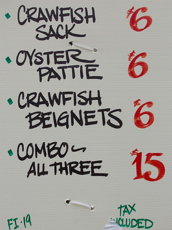 Patton’s Caterers Menu