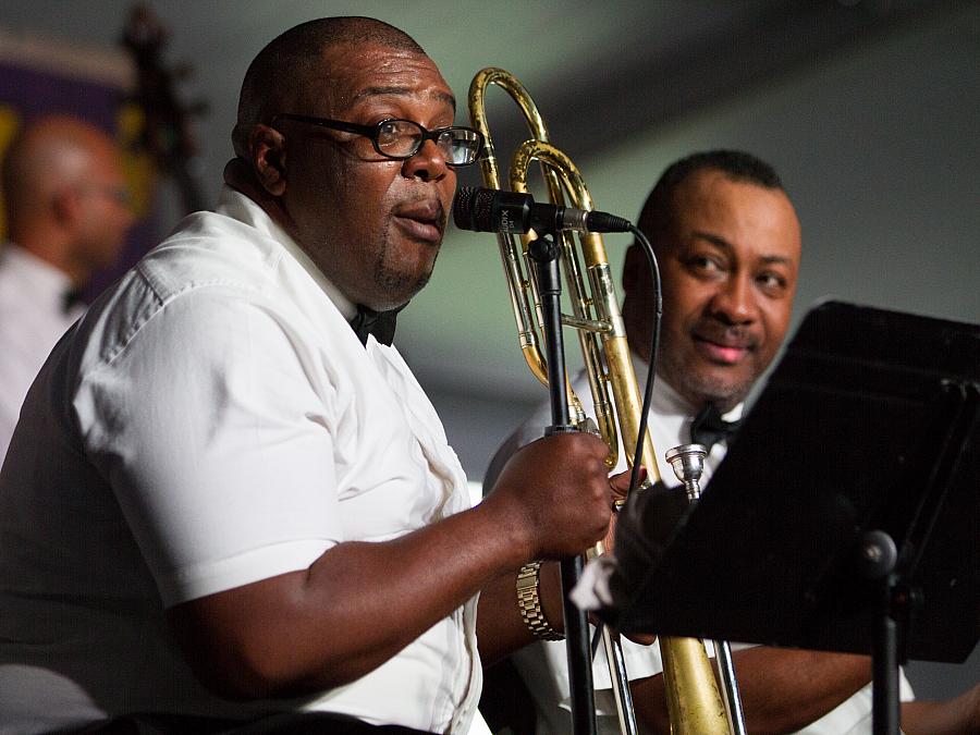Ronell Johnson on trombone