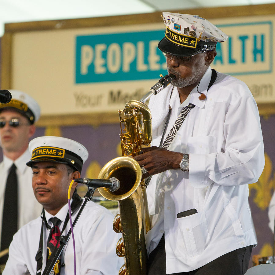 Roger Lewis on saxophone