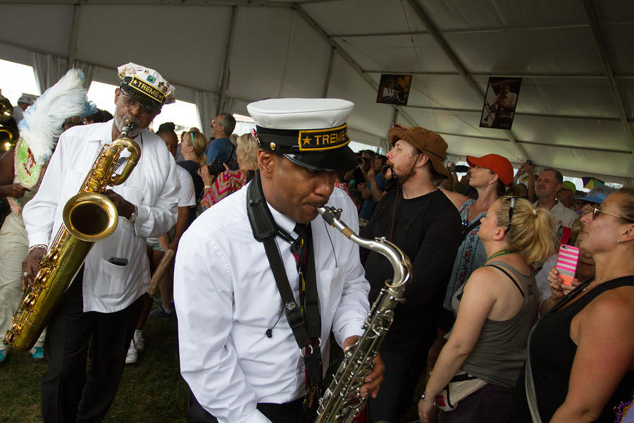 Cedric "Coyote" Wiley on saxophone
