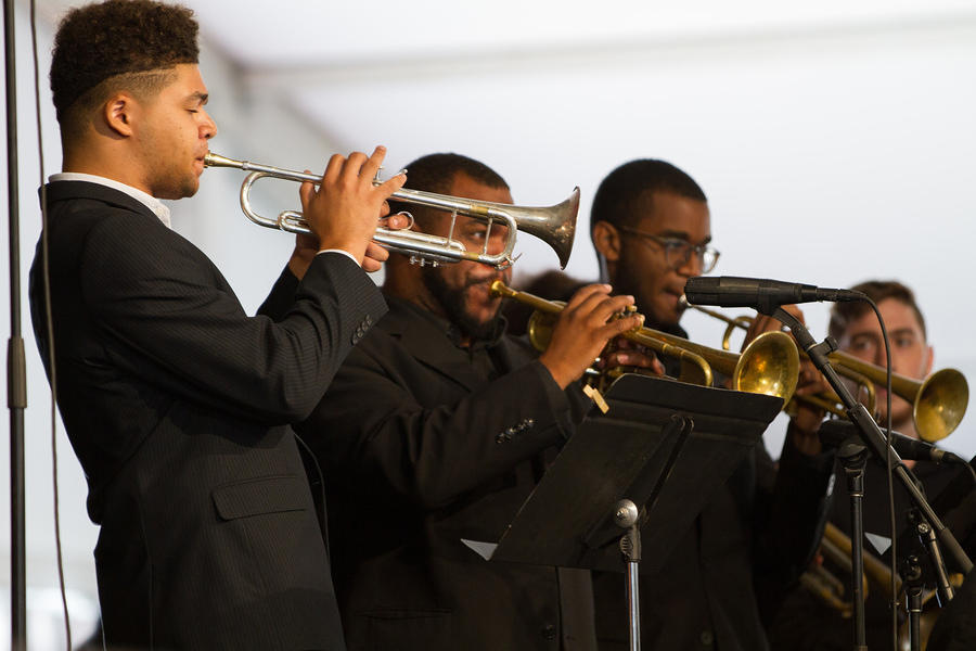 Aurelien Barnes on trumpet