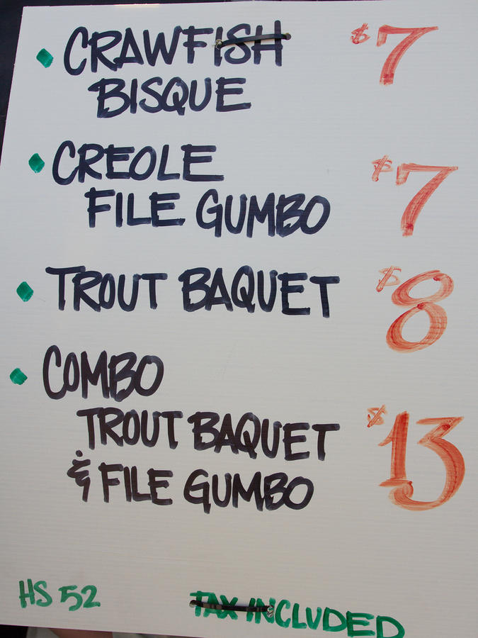 Baquet’s Li’l Dizzy’s Café Menu