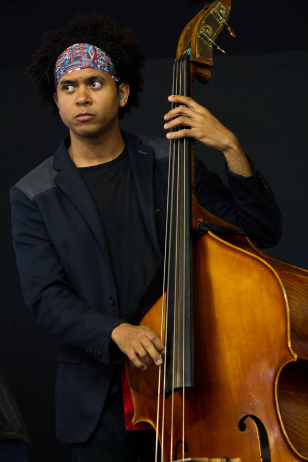 Weaver on upright bass