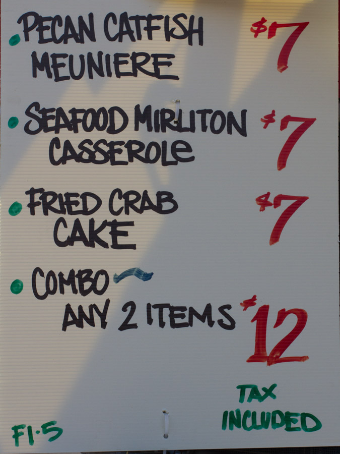 C.P.G. Catering menu