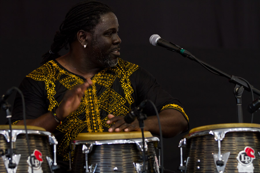 Alexey Marti on conga drums