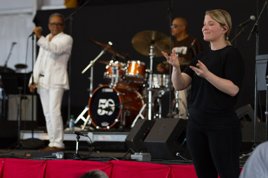 John and sign language interpreter