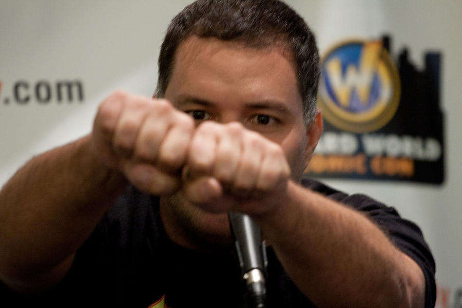 Aaron makes fists