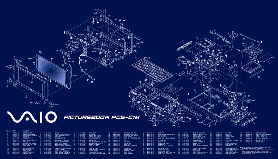 Sony VAIO PCG-C1M Picturebook Schematic Blue