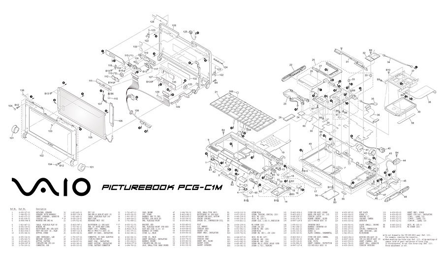 Sony VAIO PCG-C1M Picturebook Schematics