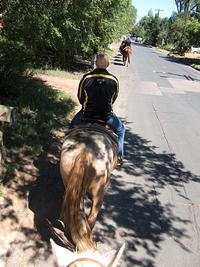 Starting the ride, before the trail