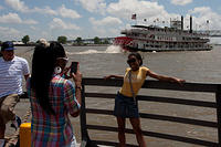 Posing on the Ferry