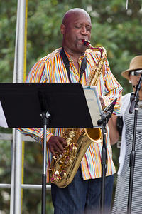 Gary Brown on saxophone