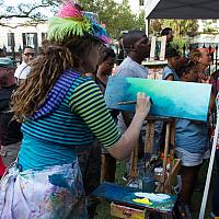 Woman painting