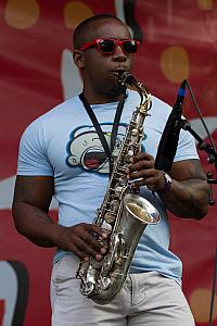 Aaron Fletcher on saxophone