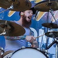 Joe Lilly on drums