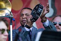 John Gray with tambourine