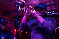 Antonio Gambrell on trumpet