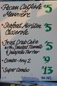 C.P.G. Catering menu