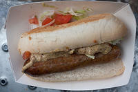 Crawfish Sausage Po-Boy