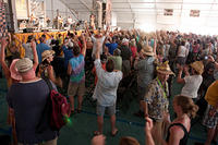 Blues tent crowd