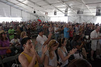 Jazz tent crowd