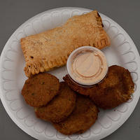 Alligator Pie, Crabmeat Stuffed Shrimp, Fried Green Tomatoes